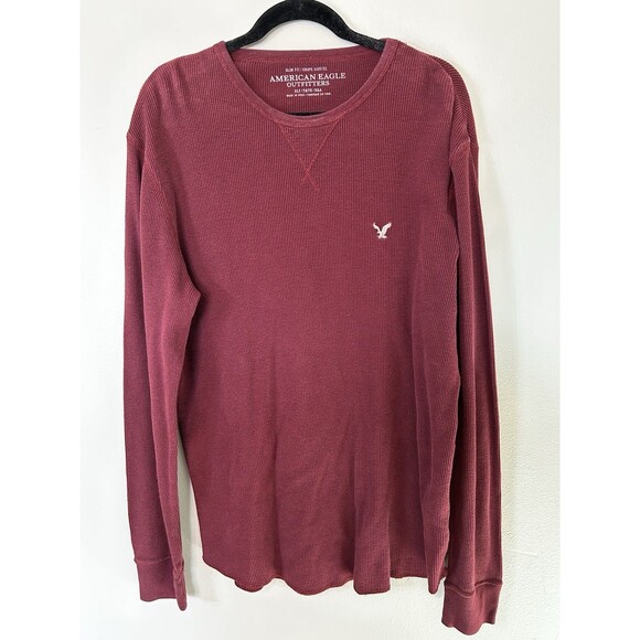 American Eagle Outfitters Other - American Eagle Long Sleeve Shirt Maroon 100% Cotton Men's XLT